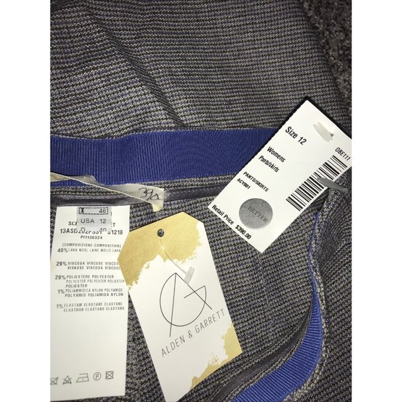 Scervino Street Wool Dress Pants, Size 12(US) 46 (I) 44(E) NWT! Retail $390 - Picture 3 of 10